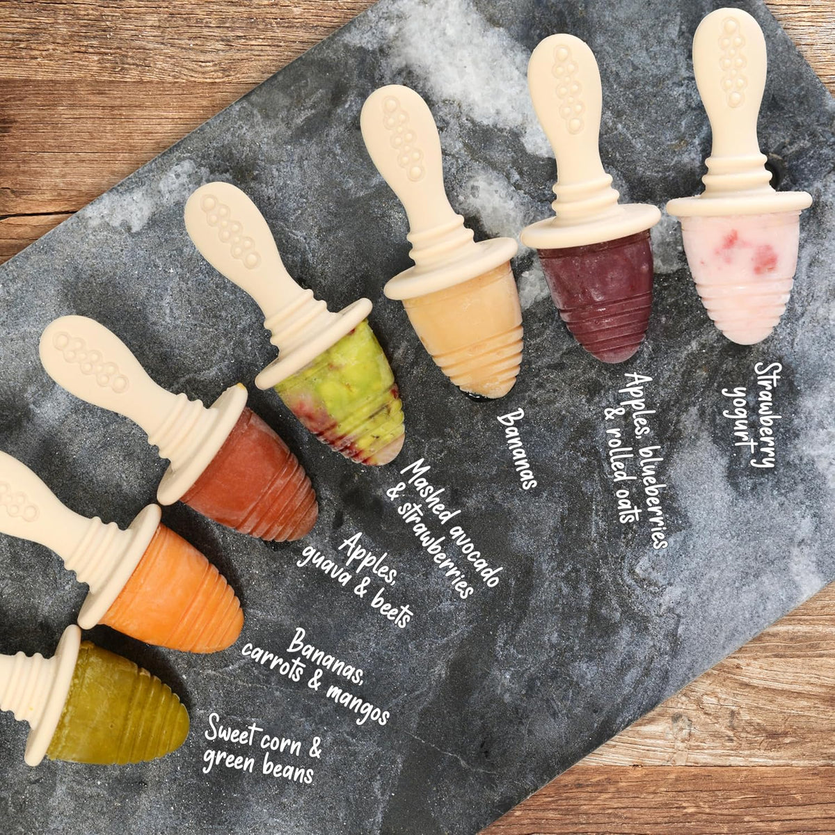 Silicone Petite Popsicle Mold - BPA-Free Baby Teether Pops - Dishwasher Safe - Suitable for 4 Months and Up