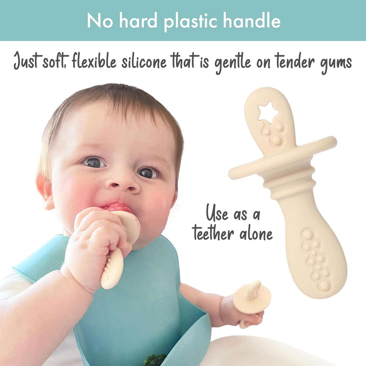 Silicone Petite Popsicle Mold - BPA-Free Baby Teether Pops - Dishwasher Safe - Suitable for 4 Months and Up